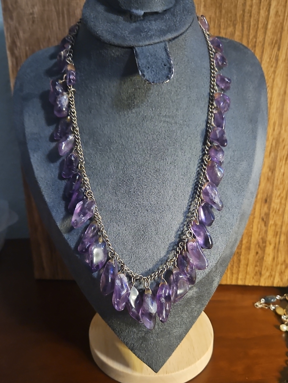 Amethyst Fringe Necklace for Women